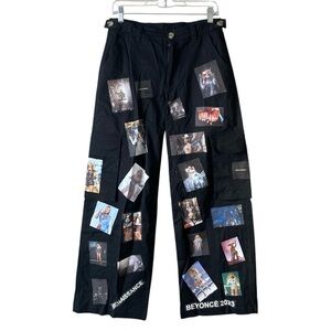 Renaissance Beyoncé 2023 Tour Grunge Punk Patchwork Black Oversized Wide Leg 6